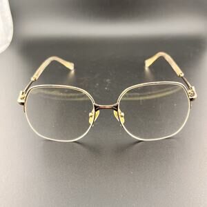 VTG KAREN WALKER Valentina 1927263‎ 145 MM Butterfly METAL EYEGLASS FRAMES Gold
